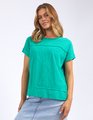 Foxwood Throw on S/S Tee - Bright Green