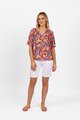 Vassalli Short Sleeve V Neck Top - Rio