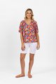 Vassalli Short Sleeve V Neck Top - Rio