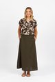 Vassalli Pull On Skirt - Khaki