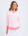 Foxwood Simplified Crew - Neon Pink Stripe