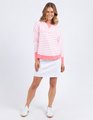 Foxwood Simplified Crew - Neon Pink Stripe