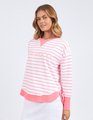 Foxwood Simplified Crew - Neon Pink Stripe