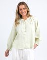 Foxwood Corsica Blouse - Fog Green