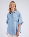 Elm Blissful Chambray SS Shirt - Blue Wash