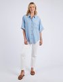 Elm Blissful Chambray SS Shirt - Blue Wash