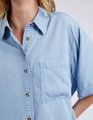 Elm Blissful Chambray SS Shirt - Blue Wash