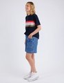 Elm Terra Tee - Navy and Multi Stripe