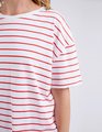 Elm Winona Stripe SS Tee - Bittersweet Red and White Stripe