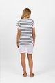 Vassalli Drop Sleeve Top - White Forest Stripe