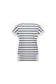 Vassalli Drop Sleeve Top - White Forest Stripe