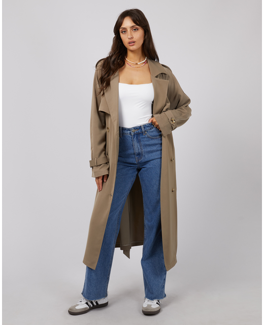 All About Eve Staple Trench Coat - Tan