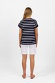 Vassalli Drop Sleeve Top - Ink White Stripe