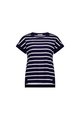 Vassalli Drop Sleeve Top - Ink White Stripe