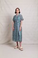 Neris Bow River Wrap Dress - Tranquil