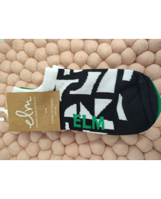 Elm No Show Socks 2pk - Dali