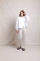 Neris Lace Work Blouse - White