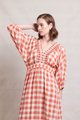 Neris Upscale Dress - Terracotta Check