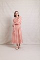 Neris Upscale Dress - Terracotta Check