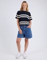 Elm Allegra Tee - Navy and White Stripe