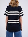 Elm Allegra Tee - Navy and White Stripe