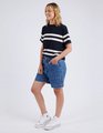 Elm Allegra Tee - Navy and White Stripe