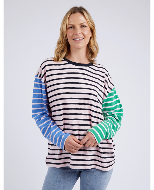 Elm Sally Stripe L/S Tee - Pinkaboo