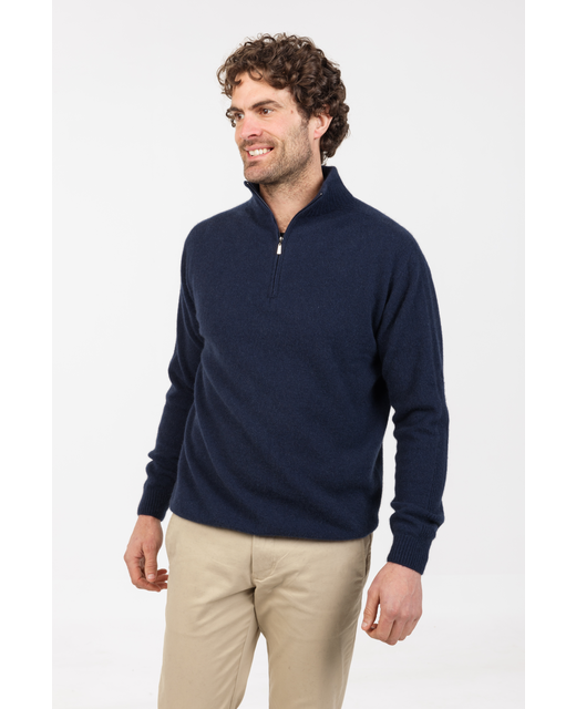 MKM Lightweight Half-zip Sweater - Twilight