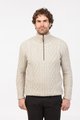 MKM Arran Half Zip Sweater - Natural