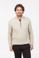 MKM Arran Half Zip Sweater - Natural