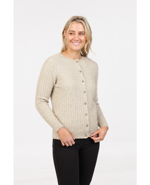 MKM Classic Cable Cardigan - Natural