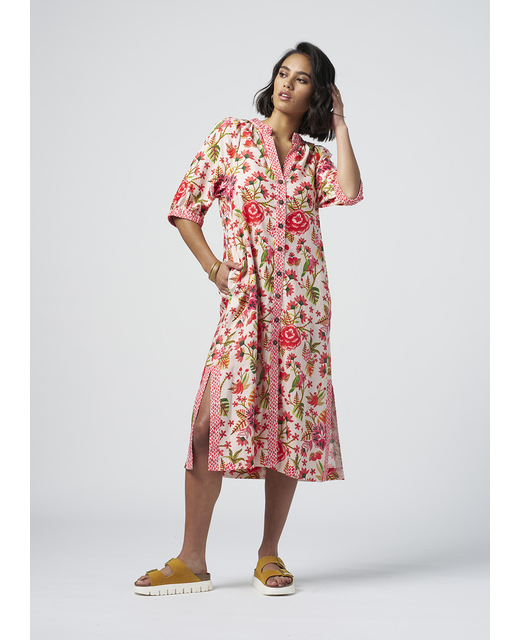 Madly Sweetly Polly Wants Shirt Dress - Multi