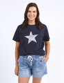 Elm Sparkle Star Tee - Navy