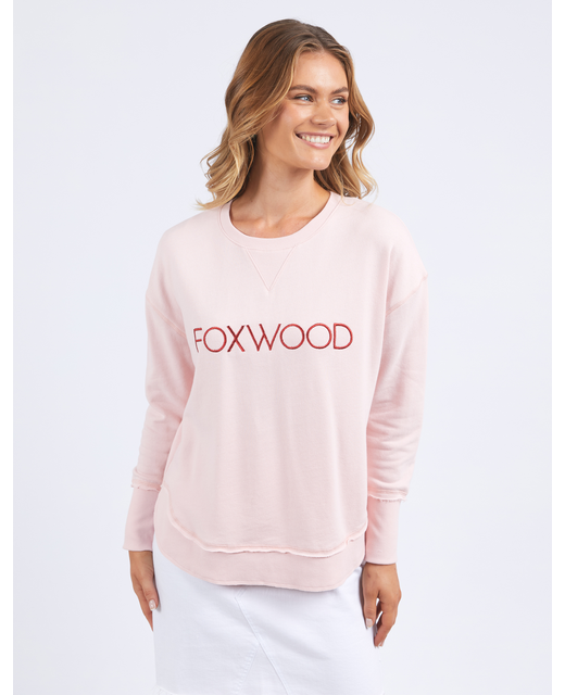 Foxwood Simplified Metallic Crew - Pale Pink