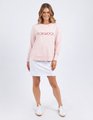 Foxwood Simplified Metallic Crew - Pale Pink