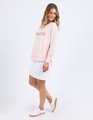 Foxwood Simplified Metallic Crew - Pale Pink