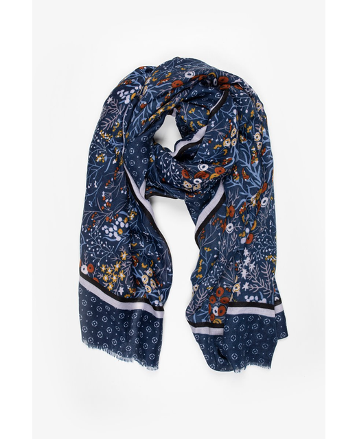 Antler Scarf - Navy Floral