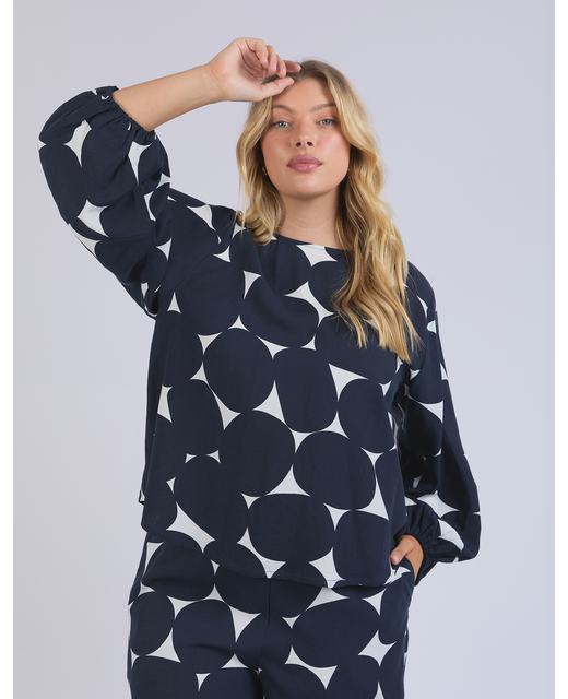 Elm Demi Spot Top - Spot Print