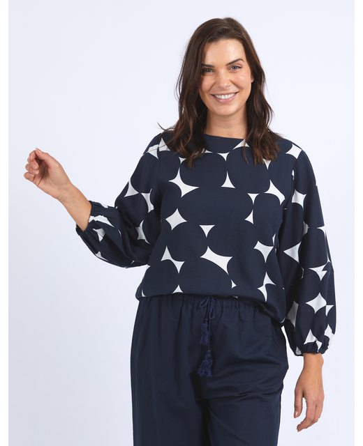 Elm Demi Spot Top - Spot Print