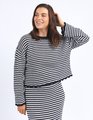 Elm Rosie Stripe Knit - Navy/White