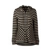 Vassalli Zip Up Hooded Jacket - Forest/Twig Striped