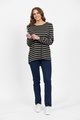 Vassalli Merino Long Sleeve - Forrest/Twig Stripe