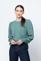 Seeking Lola Honeycombe Blouse - Pine