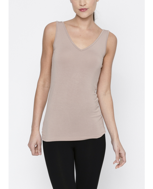 Two by Two Essentials Reversible Rayon Tank - Nude