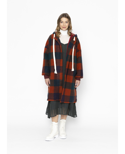 Two by Two Valor Coat - Orange Check